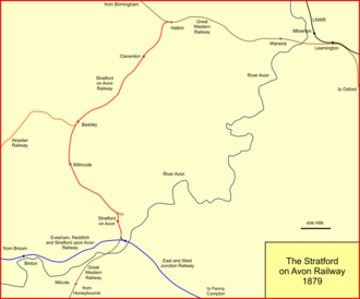 The Stratford on Avon Railway in 1879 Strat 1879.png