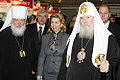 2008年11月8日。府主教（肩書当時）キリルと、総主教アレクシイ2世。