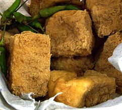 Tahu sumedang is a Sundanese deep fried tofu from Sumedang, West Java.