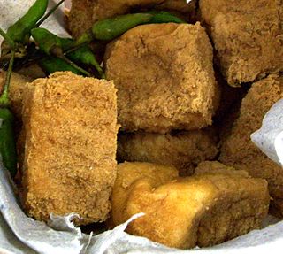 <span class="mw-page-title-main">Tahu sumedang</span> Indonesian fried tofu