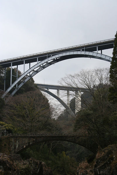 File:Takachiho gorge arch bridges.jpg