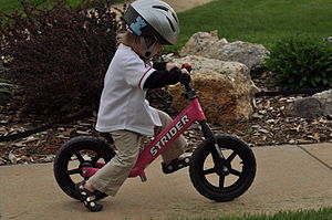 English: 2 year old enjoying her Strider Balan...