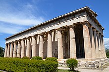 The Temple of Hephaestus Temple of Hephaestus and Athena, built in 449 BC, Athens (14057398376).jpg