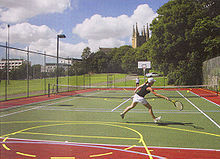 College tennis courts and sports grounds Tennis courts - St Johns College U Sydney.jpg