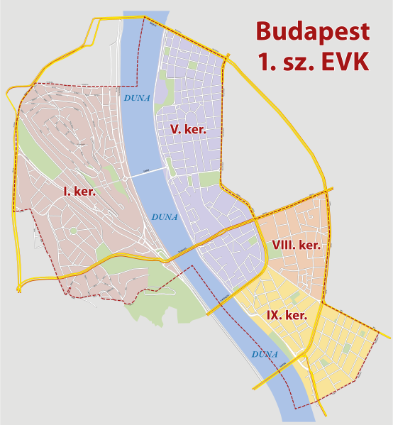budapest 1 ker térkép File:Terkep I VK.svg   Wikimedia Commons