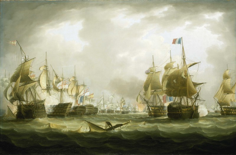 File:The Battle of Trafalgar, 21 October 1805- beginning of the action RMG BHC0553.tiff