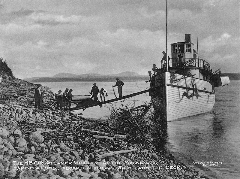 File:The HBC steamship Wrigley on the Mackenzie River in 1901 -a.jpg