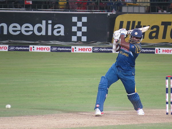 Thisara Perera batting against England