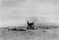 Torpedo explosion in convoy c1942.jpg