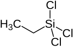 Strukturformel von Trichlor(ethyl)silan