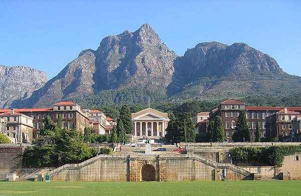 Devil's Peak with the University of Cape Town's Upper Campus situated on its slopes.