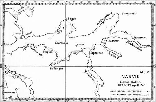 karta över narvik Slaget om Narvik   Wikiwand