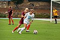 Match de soccer féminin au Fetzer Field