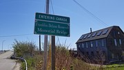 US-Canada Border in Lubec, Maine