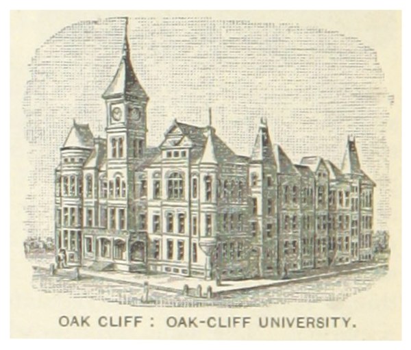 The Female University Projekt of T. L. Marsalis, president of the Dallas Land & Loan Company (c. 1890)