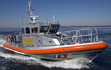 A U.S. Coast Guard 45-foot (14 m) Response Boat Medium (RB-M)