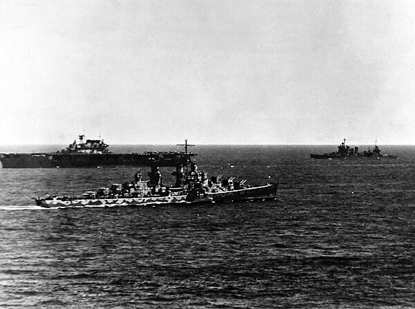 Atlanta with USS Hornet and USS New Orleans on 6 June 1942.