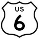 Single-digit U.S. route shield, cutout variant