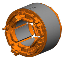 Concept for a coated stator Umspritzter Vollblechschnittstator.png