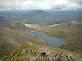 View from the summit of Yr Wyddfa (Snowdon), looking east over Llyn Llydaw