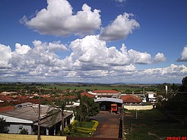 Blick auf Brodowski von der Landesstraße SP-334 aus.