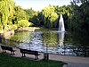 The swan pond in Volkspark Friedrichshain