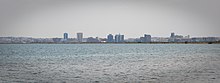 View of buildings of Tunis from the lake Vue du lac 03.jpg