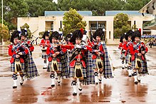 The band at a police recruit graduation WA Police Pipe Band.jpg
