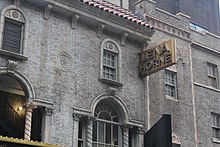 Lighted sign on the theater facade W 47 St Nov 2022 11.jpg