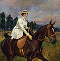 Equestrian portrait of Maria Zandbangowa , 1913