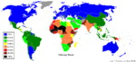 שיעור האוריינות בעולם לפי מדינות