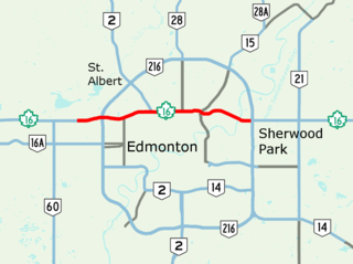 Yellowhead Trail Freeway in Edmonton, Alberta