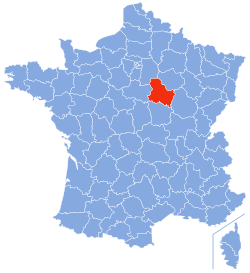 Localizacion d'Yonne en França