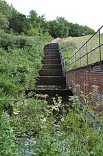 Thumbnail for File:"Steps" which lead from the upper reservoir to the lower reservoir at Slade - geograph.org.uk - 1966171.jpg