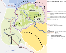 Далеминци-Гломачи на карти лужичкосрпских племена 9. и 11. века