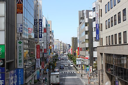 Street in front of Kashiwa station