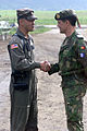 020602-F-EF201-025 US Army Major Fred Choi (left) and Portuguese Army Lieutenant Colonel Isidro De Morais Pereira.JPEG