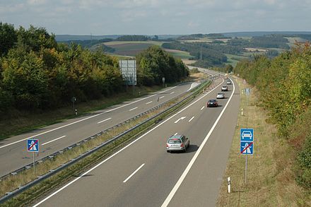 Kraftfahrstrasse passage of Bundesautobahn 60 near Prüm–Bleialf