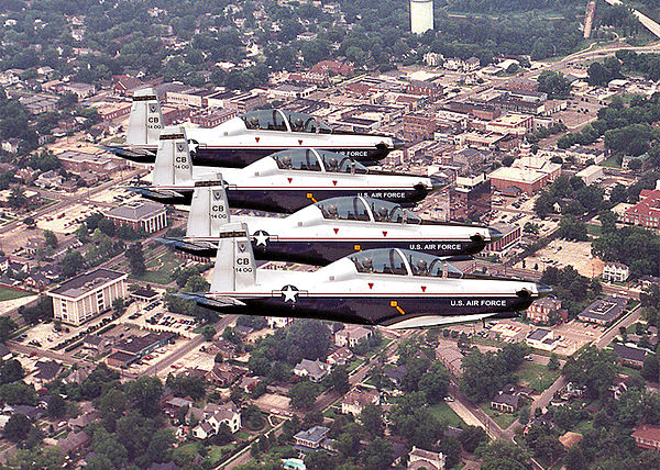 T-6 Texan IIs over Columbus AFB, Mississippi