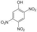 Deutsch: Struktur von 2,4,5-Trinitrophenol English: Structure of 2,4,5-Trinitrophenol