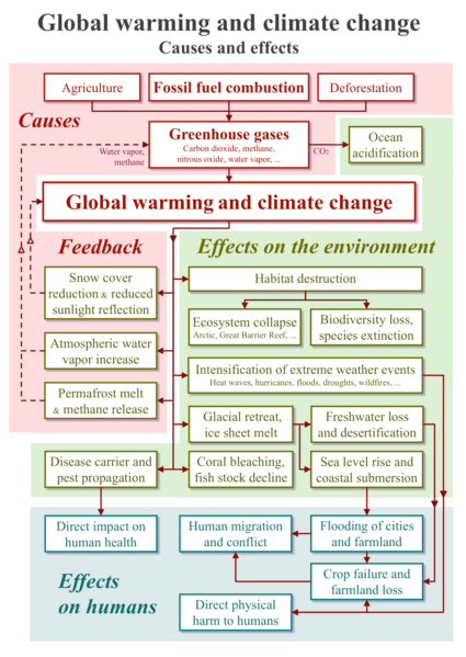 File:20200118 Global warming and climate change - vertical block diagram - causes effects feedback.png