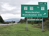 US 7 northbound at exit 4 in Manchester