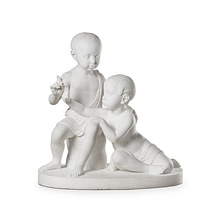 1839 Enfants jouant avec un papillon (Barcelone, Musée Frederic Marès)