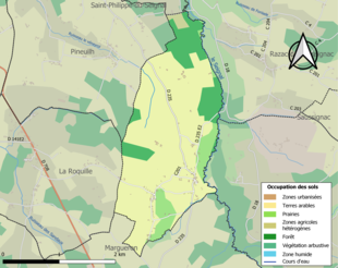 Mappa a colori che mostra l'uso del suolo.