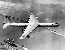 RB-36H (51-13741) flying over San Francisco Bay, 1954 72d SRS - RB-36H-40-CF Peacemaker 51-13741.png