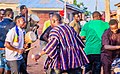 A dagomba man dancing naɣ'begu in Northern Ghana