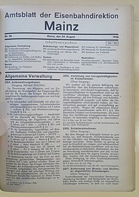 Bundesbahndirektion Mainz: Geschichte, Die Direktion, Wissenswert