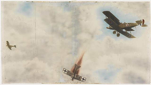 World War I fighter planes over Europe, 1915–1918