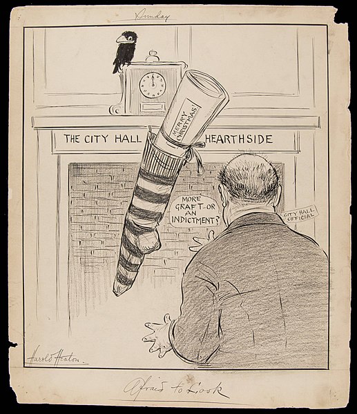 File:Afraid to Look (Christmas stocking possibly holding more graft news), Dec. 26, 1909 (NBY 5600).jpg