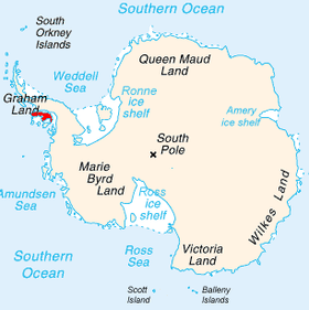 Александр I утрауы Антарктика картаһында